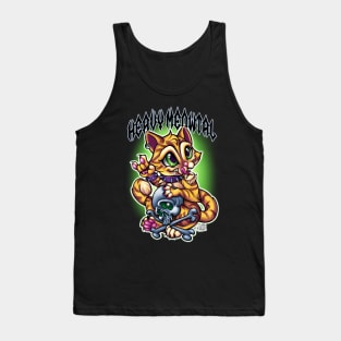 Heavy Meowtal (Orange cat) Tank Top